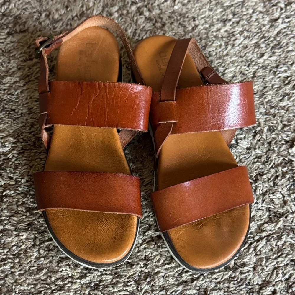 Bertuchi Spain brown leather slingback sandals Size 39 = Size 8 - 8.5
